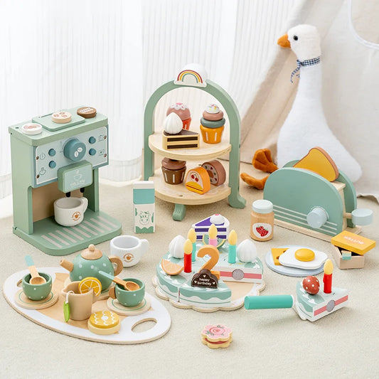 Wooden Pretend Play Kitchen Toys