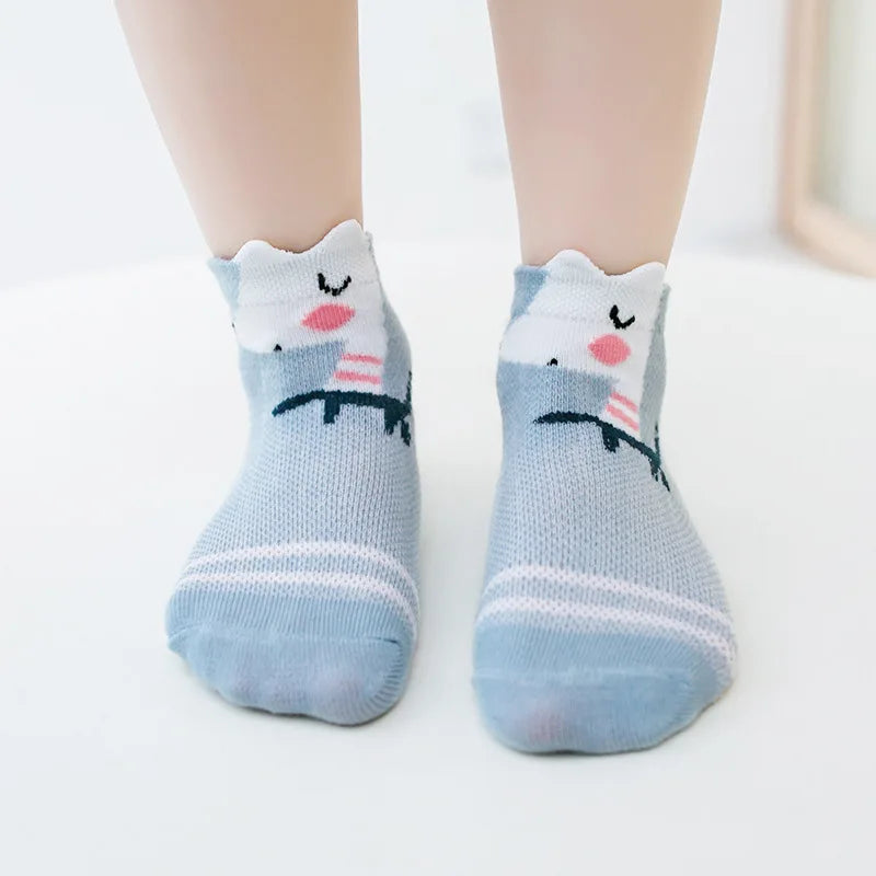 5Pairs Infant Cotton Mesh Baby Socks