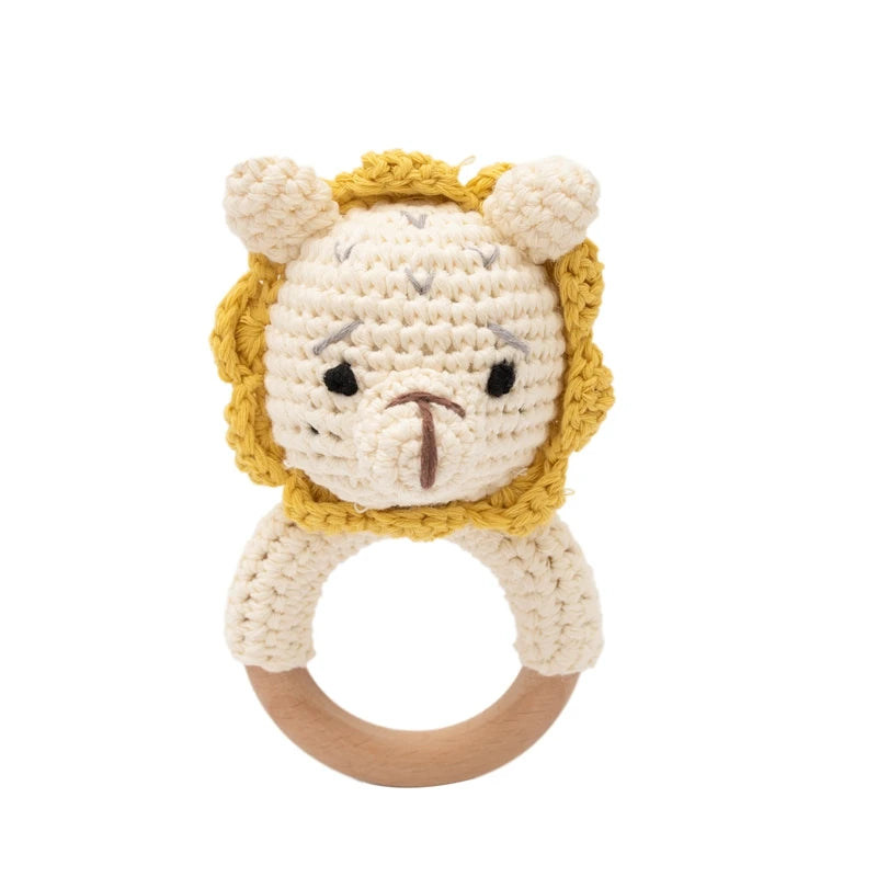 Baby Bear Crochet Rattle Toy