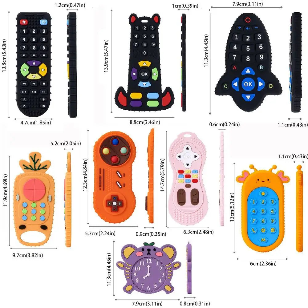 Remote Control Shape Silicone Baby Teether