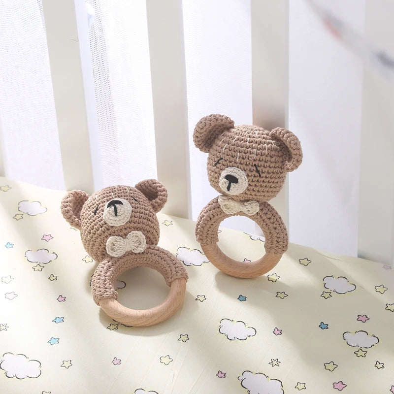 Baby Bear Crochet Rattle Toy