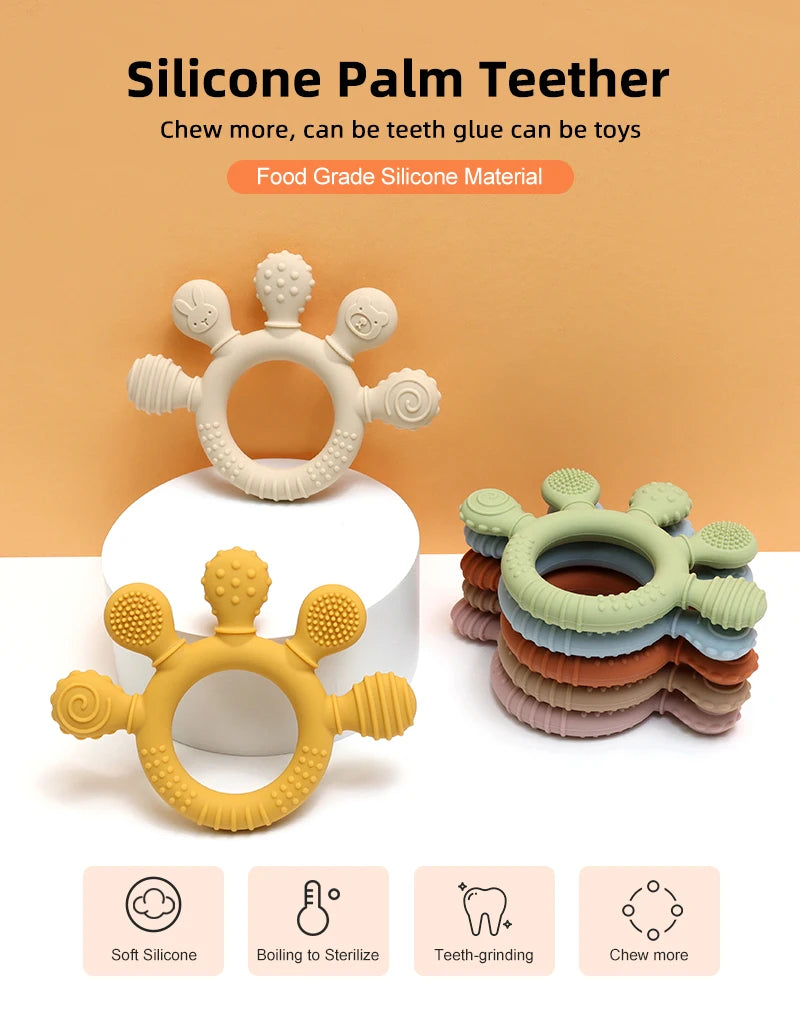 Silicone Baby Ring Teether Gum Relief