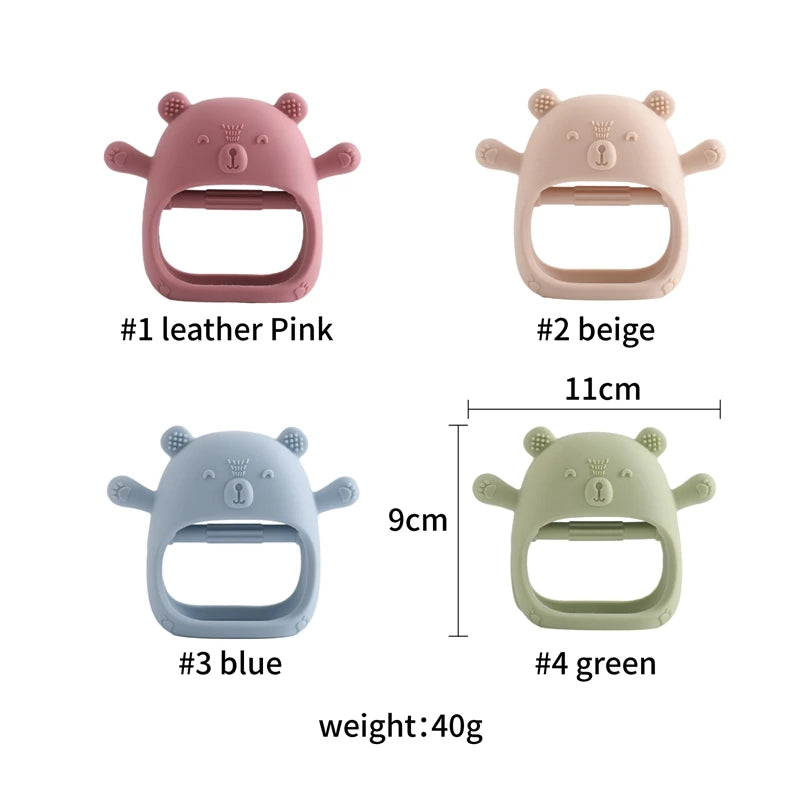 Baby Teether Gloves Cartoon Bear