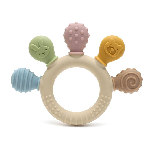 Silicone Baby Ring Teether Gum Relief