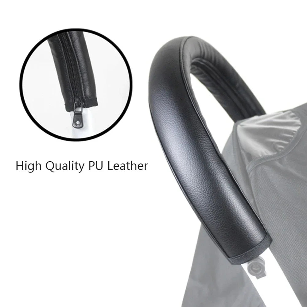 Pram Leather Armrest Handle Covers