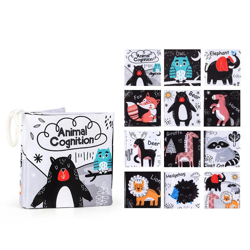 5 Pages Black and White Baby Cloth Book