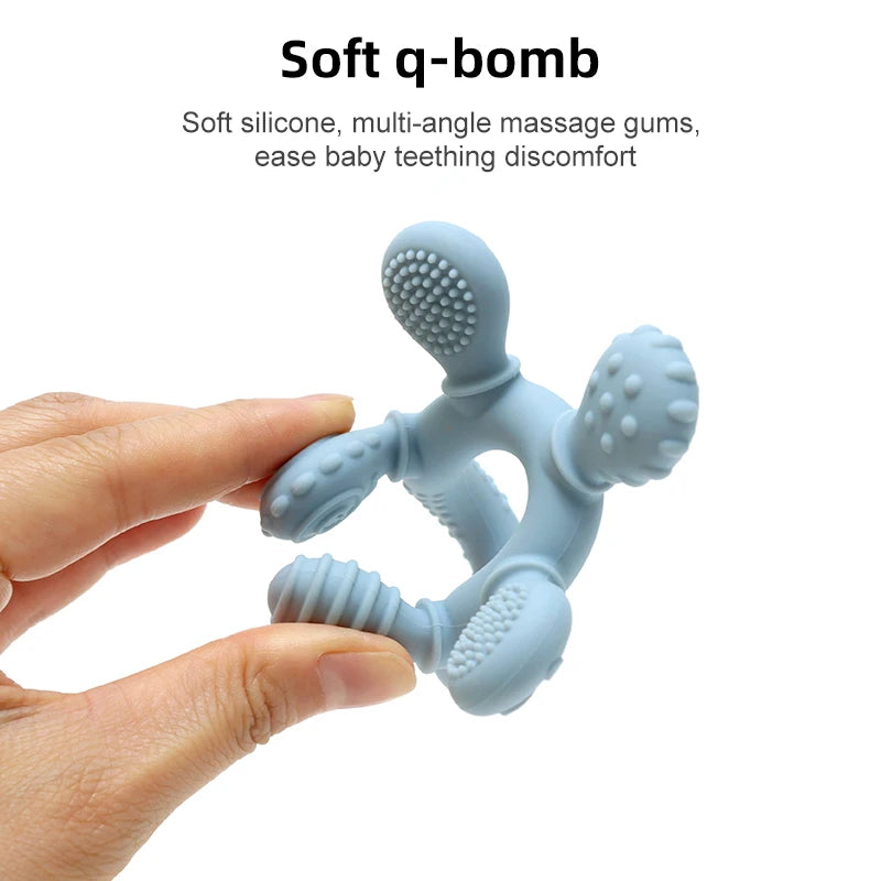 Silicone Baby Ring Teether Gum Relief