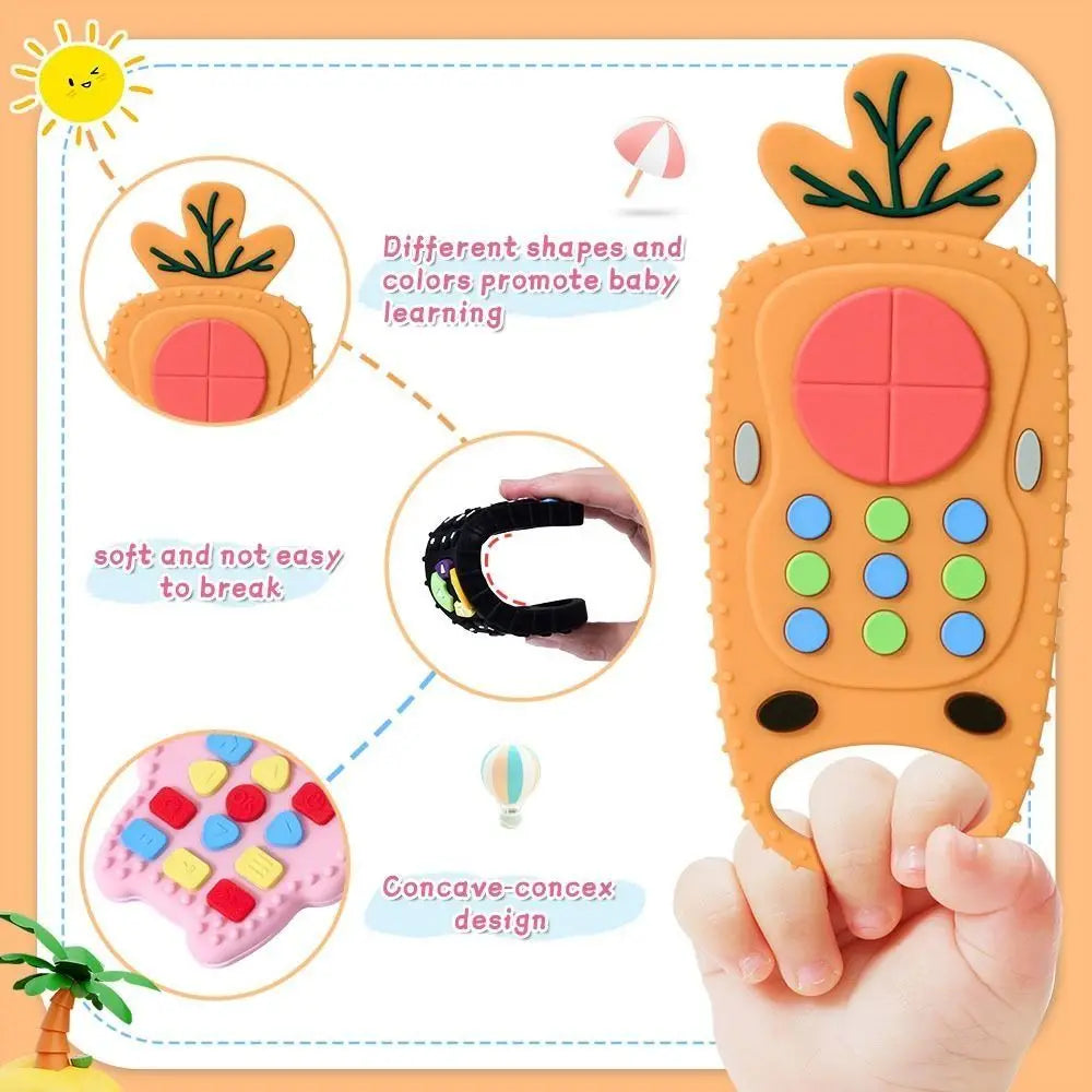 Remote Control Shape Silicone Baby Teether