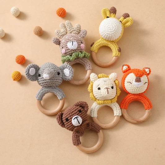 Baby Bear Crochet Rattle Toy