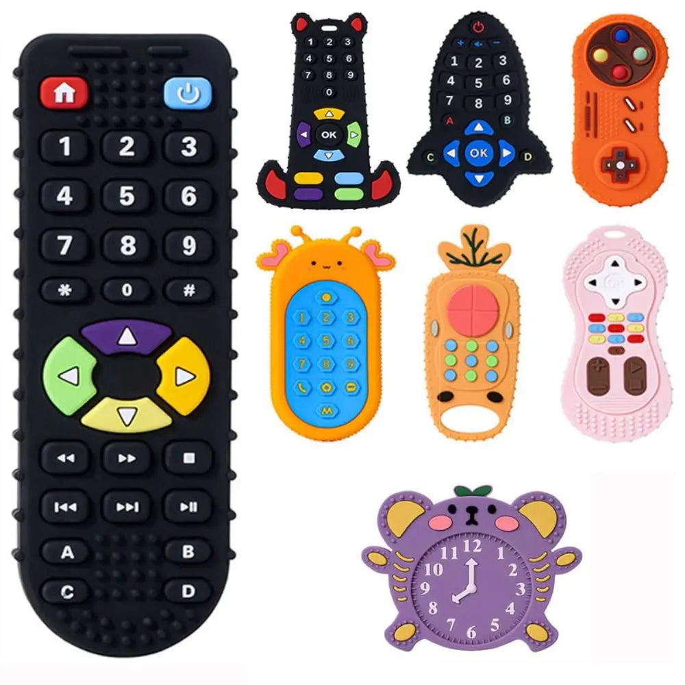 Remote Control Shape Silicone Baby Teether