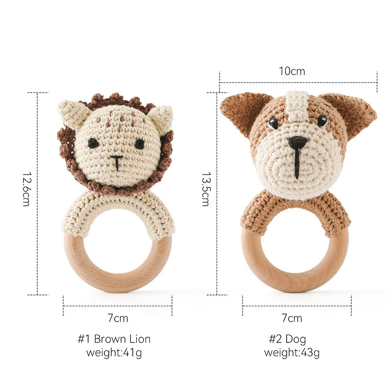 Baby Bear Crochet Rattle Toy