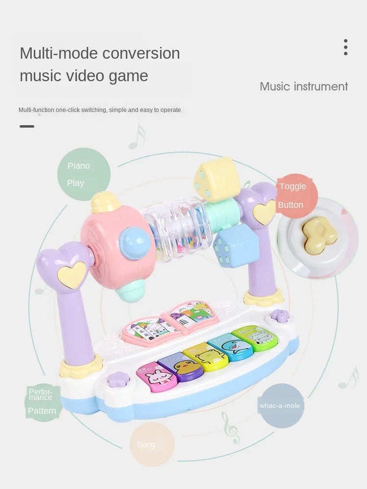 Rotating Music Piano with Light and Sound