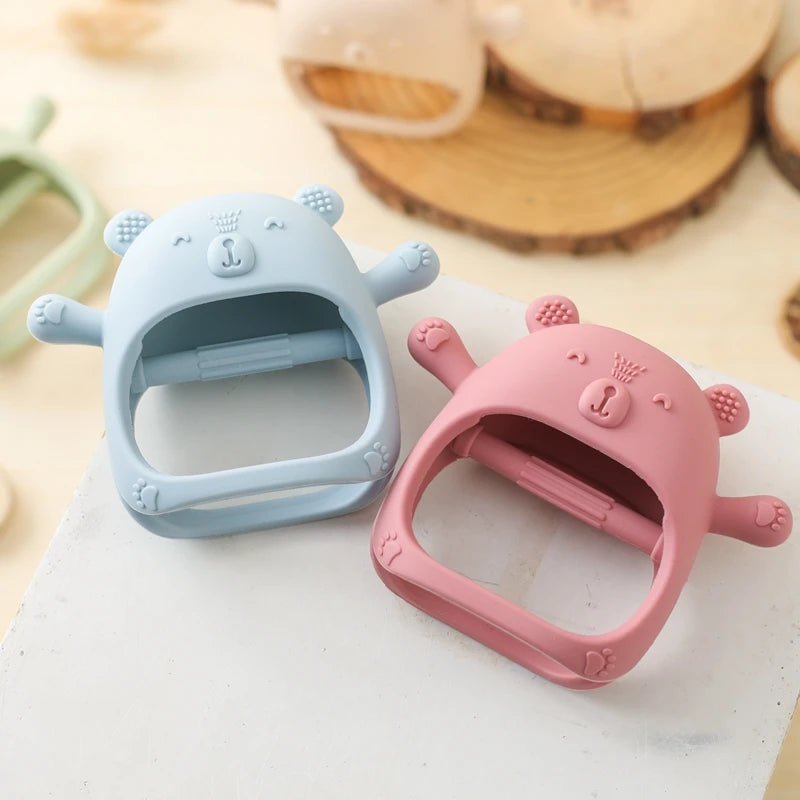 Baby Teether Gloves Cartoon Bear