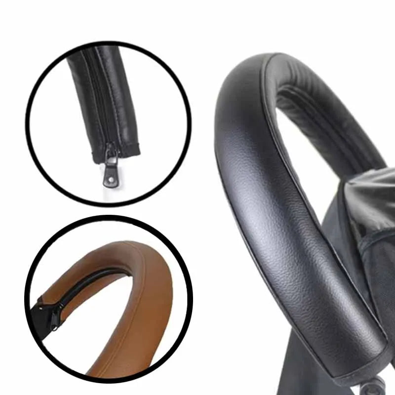 Pram Leather Armrest Handle Covers