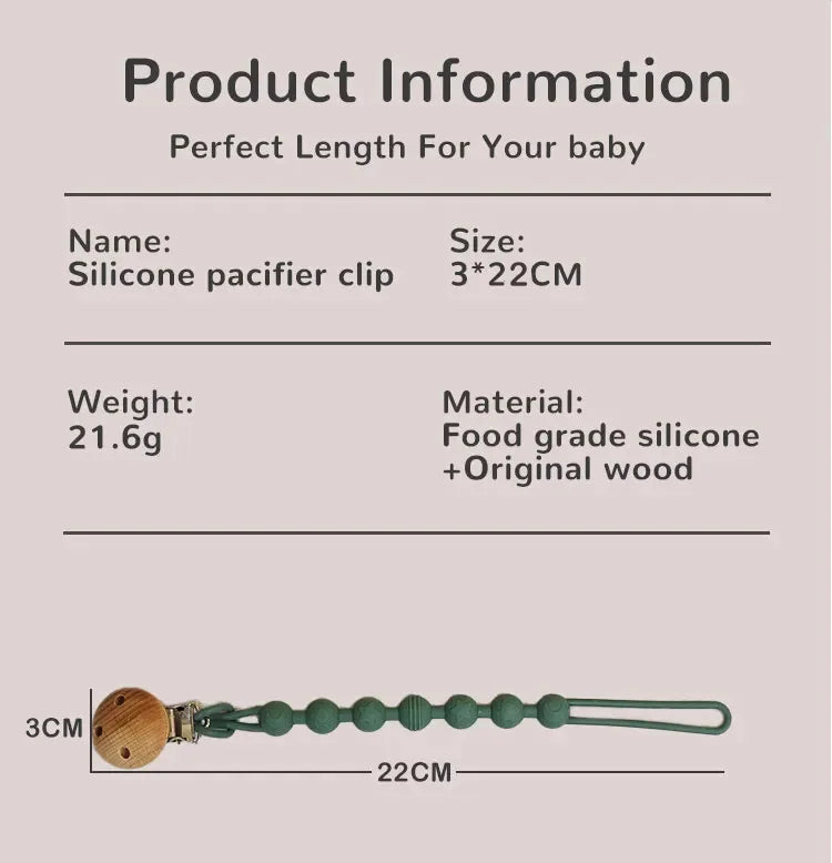 Silicone Baby Pacifier Clip Holder