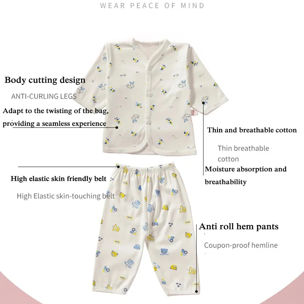 Long Sleeve Top + Long Pants Baby Cartoon Pyjama