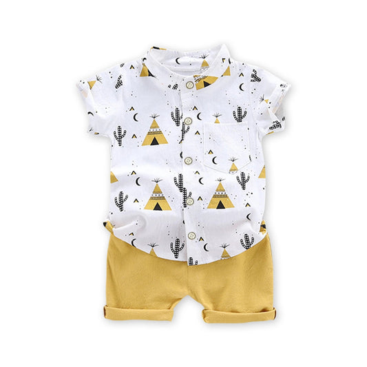 Baby Boy Clothes 1-6 Years Old Casual Pyramid Cactus Set