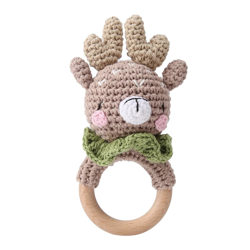 Baby Bear Crochet Rattle Toy