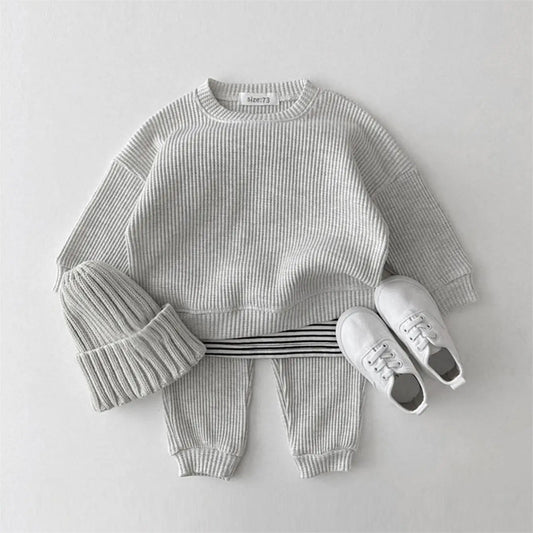 2PCS Sets Cotton Loose Tracksuit  Tops+Pants