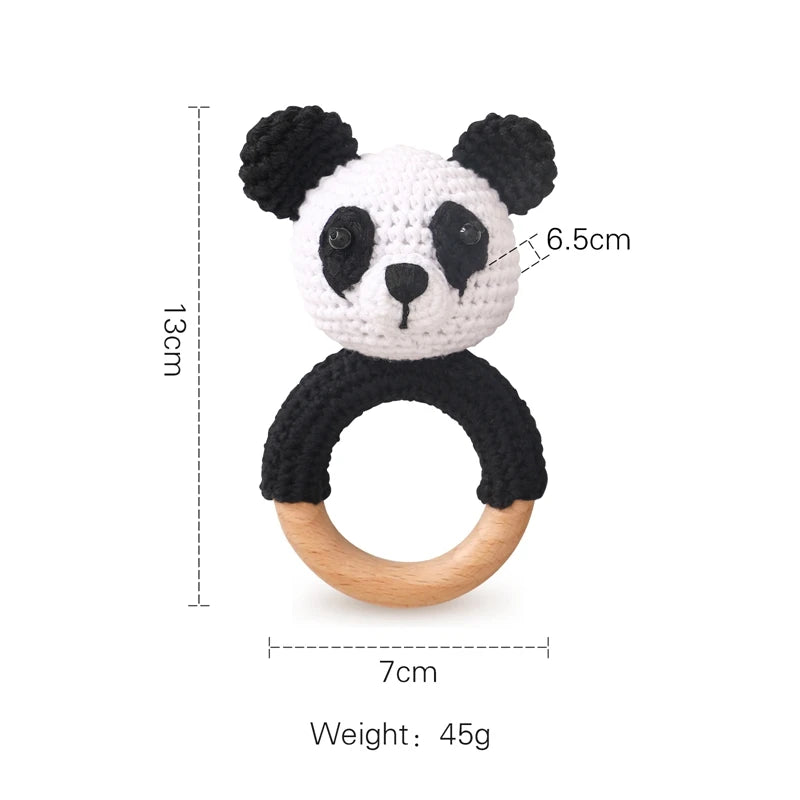 Baby Bear Crochet Rattle Toy