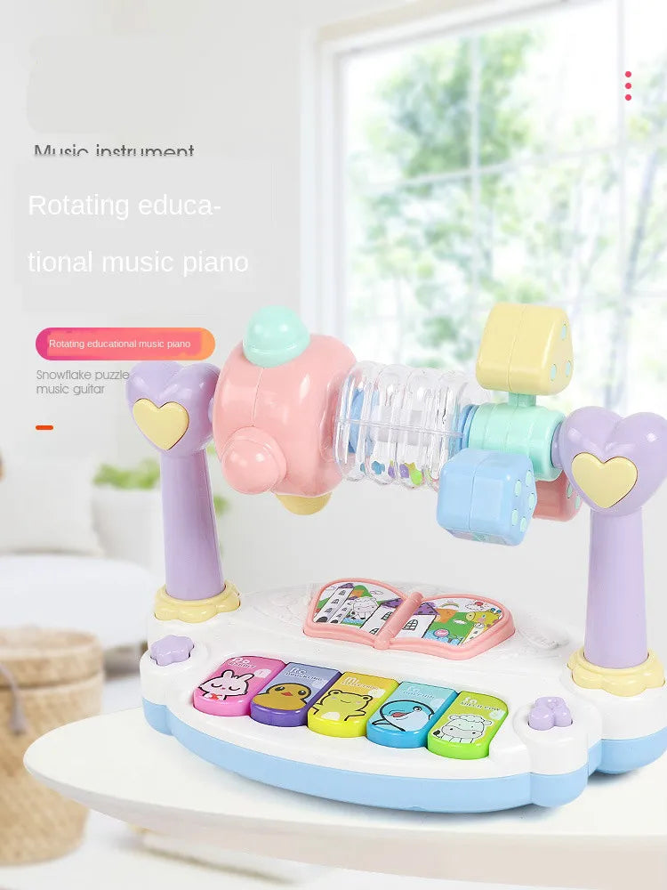 Rotating Music Piano with Light and Sound