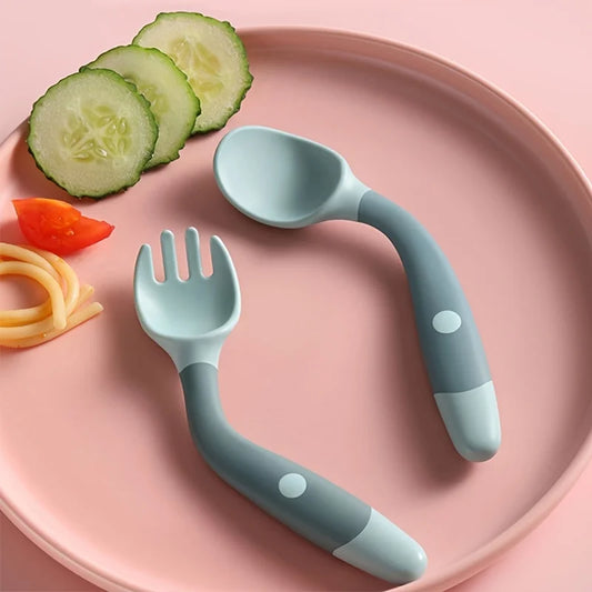 Twisted Baby Fork And Spoon Set Learn To Eat