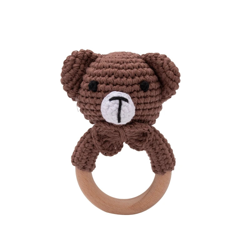 Baby Bear Crochet Rattle Toy